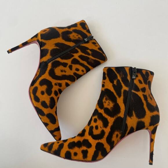 Christian Louboutin So Kate Booty 85 Leopard Heel Bootie EU 40.5 - Picture 4 of 13